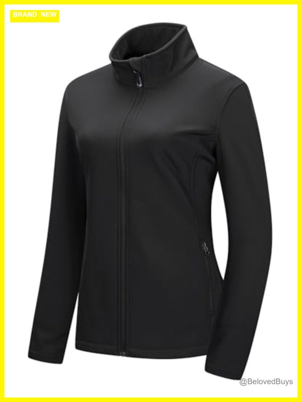 Women's Waterproof Softshell Jacket Lightweight Fleece Lined Coat